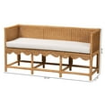 thumbnail image 3 of bali & pari Seranay Bohemian Scallop Light Honey Rattan Accent Bench, 3 of 11