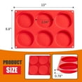 thumbnail image 5 of Hamburger Bun Molds 2 Pack Silicone Baking Pans, 4 Inch Muffin Top Pan Egg Sandwish Mold Small Layer Cake Molds Round Disc Pan for Mini Cake, Jumbo Muffin Top, Bun, Custard, Tart, Resin Coaster, 5 of 6
