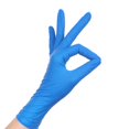 thumbnail image 5 of Guantes de nitrilo desechables, impermeables, de goma azul gruesa, para inspección, de látex, para protección de la piel y de plástico, venta al por mayor de Dingdong, 5 of 5