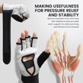 thumbnail image 4 of Taekwondo Sparring Gear Gloves Hand and Foot Protectors Half Finger for Boxing Kickboxing Premium Wrist Wraps Ankle Grar Support fit Men Women Kids Training, 4 of 7