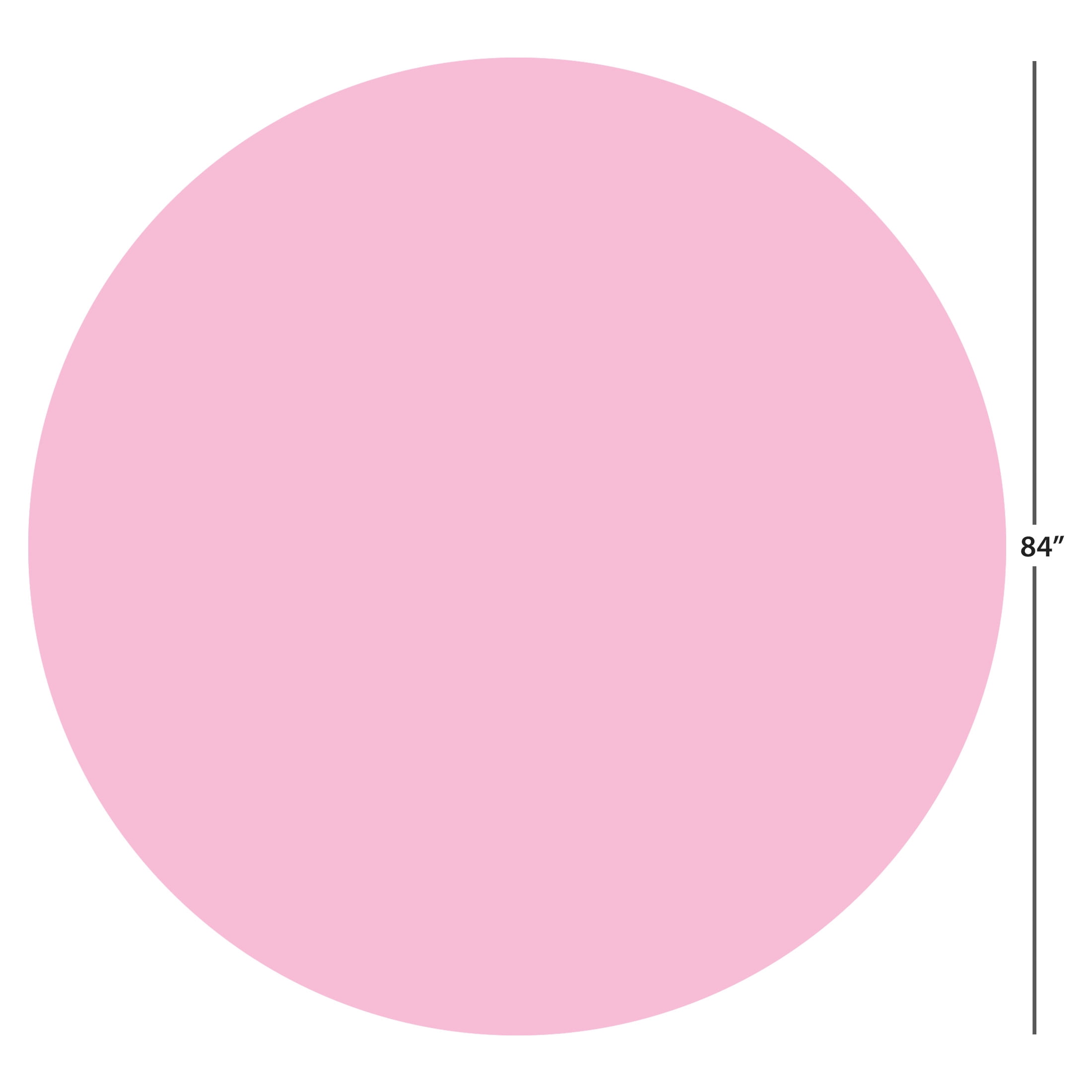 1CT 84IN Light Pink Round Plastic Table Cover by Way To Celebrate