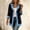 Black, variant on Women's Classic Notch Lapel Blazer Jacket Fall Button Down Color Blocking Long Sleeve Loose Office Jean Jacket