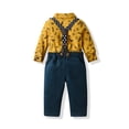 thumbnail image 3 of Toddler Boy Dress Clothes Kids Baby Boys Clothes Suits Gentleman Bow Tie Shirts + Suspender Pants Wedding Outfits Set, 6 Months-10 Years, 3 of 9
