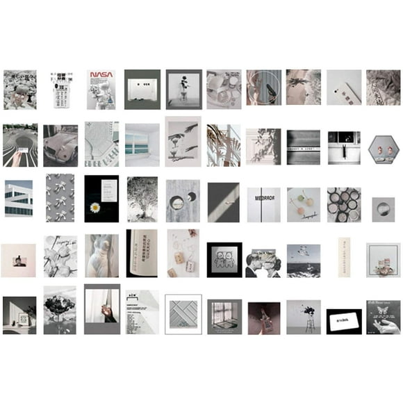 200Pcs Wall Kit Pictures Decor for Teen Boys Girls, Wall DIY Material Decoration Stickers Aesthetic Collage Kits, Landscape Art Decals Stickers Wallpaper Ornaments for Home Bedroom Livingroom (#A6)