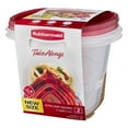 thumbnail image 3 of Rubbermaid TakeAlongs 7 Cups Square Food Storage Containers, Set of 2, Made for Family Meals and Easy Serving, 3 of 6