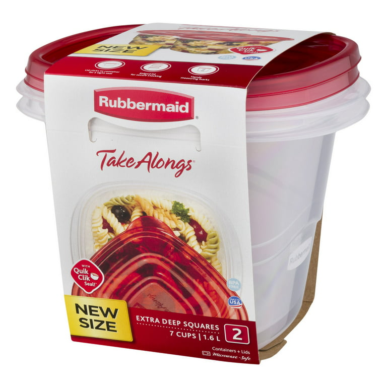 Rubbermaid TakeAlongs 3.5 C. Clear Round Food Storage Container with Lids  (4-Pack) - Kellogg Supply