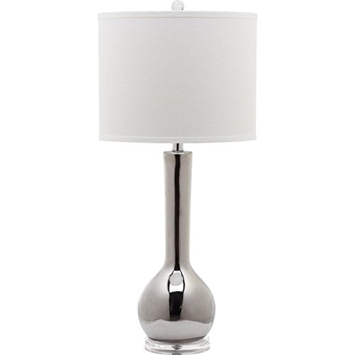 Long Neck Solid Ceramic Table Lamp, Extra Wide Table Lamp