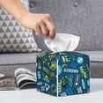thumbnail image 5 of Goofa Heavy Equipment Machinery Tissue Box Cover PVC Leather Tissue Holder Square Facial Tissue Case Facial Paper Organizer Dispenser for Bathroom, Vanity Countertop, 5 of 8