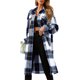 thumbnail image 1 of Txlixc Chaqueta a cuadros para mujeres, chaqueta de bolsillo para adultos Txlixc moda, 1 of 8
