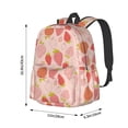 thumbnail image 6 of Rateoe Strawberry Pattern Student Backpack,Backpack for School,Lightweight Bag,Travel Backpack,Outdoor Backpack,Large Capacity Backpack, 6 of 8