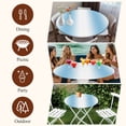 thumbnail image 6 of Sky Blue Ombre Round Tablecloth 45-54 Inch Round Fitted Table Cloth with Elastic Edge, Farmhouse Modern Art Waterproof Table Cover Protector for Outdoor Picnic Party Dining, 6 of 6