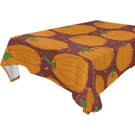 

Hyjoy Thanksgiving Pumpkin Tablecloth Waterproof Washable Polyester Square Table Cover Durable Tablecloth for Kitchen Dining Table Party Decor (60 X 108 Inch)