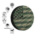 thumbnail image 5 of Gaeub Jungle Green Camo USA Flag 14-17in Tire Cover, Spare Tire Cover, for Camper Caravan, Trailer, Car, Truck, SUV, Jeep - 14 inch, 5 of 9