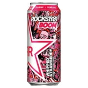 Rockstar Boom! Whipped & Blended Strawberry Energy Drink, 16 oz, 1 Count Can
