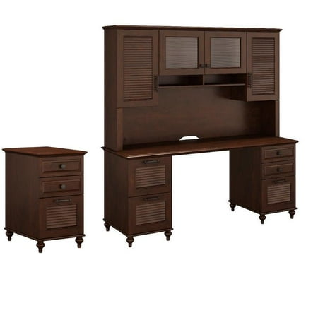 Volcano Dusk 2 Piece Office Set Computer Desk With Hutch And 3