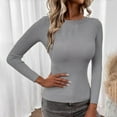 thumbnail image 2 of MESSUEN Crew Neck Sweater for Women Ribbed Long Sleeve Tops for Women Fall Sweaters for Women Womens Basic Tank Top Womans Tops Sleeveless Tshirts for Women Summer Tank Tops Gray M, 2 of 3