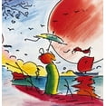 thumbnail image 3 of Peter Max "Man With Umbrella at Sunset" New FRAMED Art Generic, 3 of 3