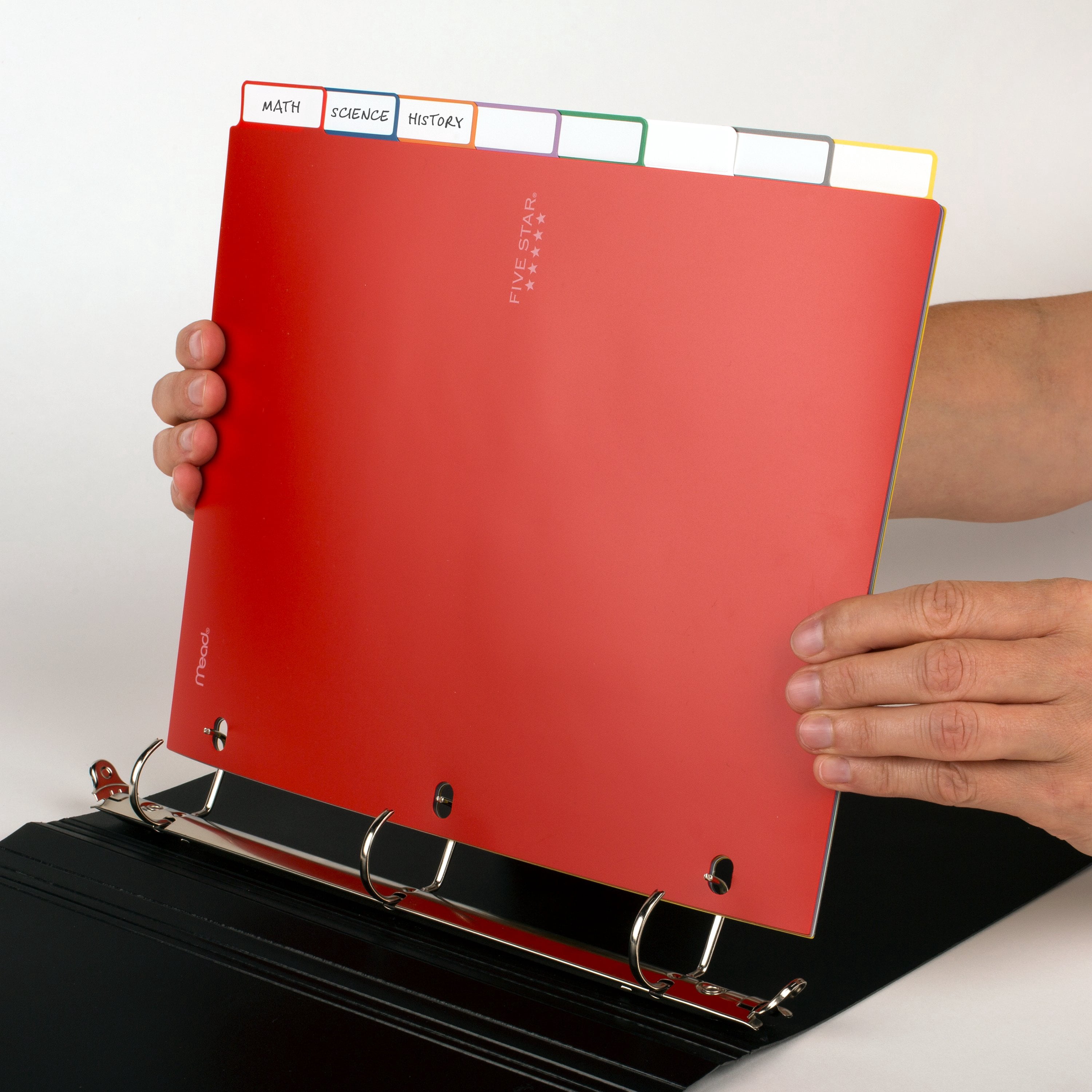 Five Star Tab Dividers, Reversible, Poly, 8 Pack