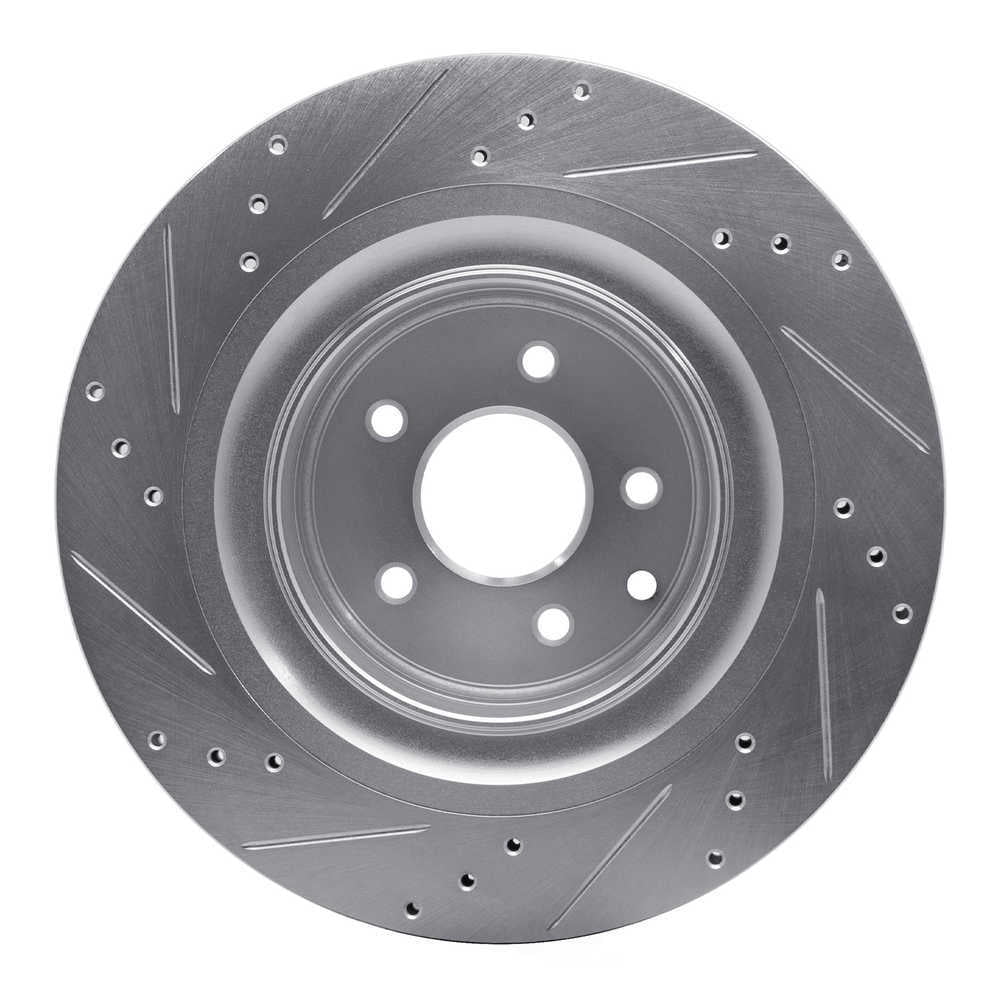 Dynamic Friction Company 631-68013R DFC Brake Rotor - Drilled And Slotted - Silver