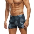 thumbnail image 2 of JoveMarine Plus Size Men's Quick Dry Swim Trunks Breathable Beach Shorts with Elastic Waist Comfortable Swimwear for Swimming and Pool Gray XL, 2 of 5