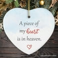 thumbnail image 2 of A Piece of My Heart is in Heaven Ornament, Christmas Memorial Keepsake, 2 of 6