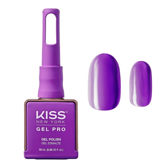 Kiss New York Gel Nail Polish Summer Collection Soak Off UV LED Gel Polish 10mL Nail Art Salon Manicure DIY HEMA FREE, TPO FREE, Made in USA (Purple Rain)