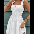 thumbnail image 4 of Vestido Corto con Cordones y Espalda Descubierta, Informal, de Verano, Sin Mangas, , para Fiesta de Cumpleaños, Corte Bajo, 2025 S, 4 of 9