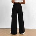 thumbnail image 3 of TYGHBN Women's Casual Pants High Waisted Wide Leg Summer Autumn Comfortable Trousers for Daily Wear and Outdoor Activities Casual Pants Women Pockets Dress Casual Pants for Women Sweatpants Women, 3 of 5