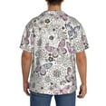 thumbnail image 5 of Sigee Vintage Butterflies Print Men's Shirts Casual Button Down Short Sleeve Summer Beach Shirt Hawaiian Vacation Shirts Tee Shirt-4X-Large, 5 of 7