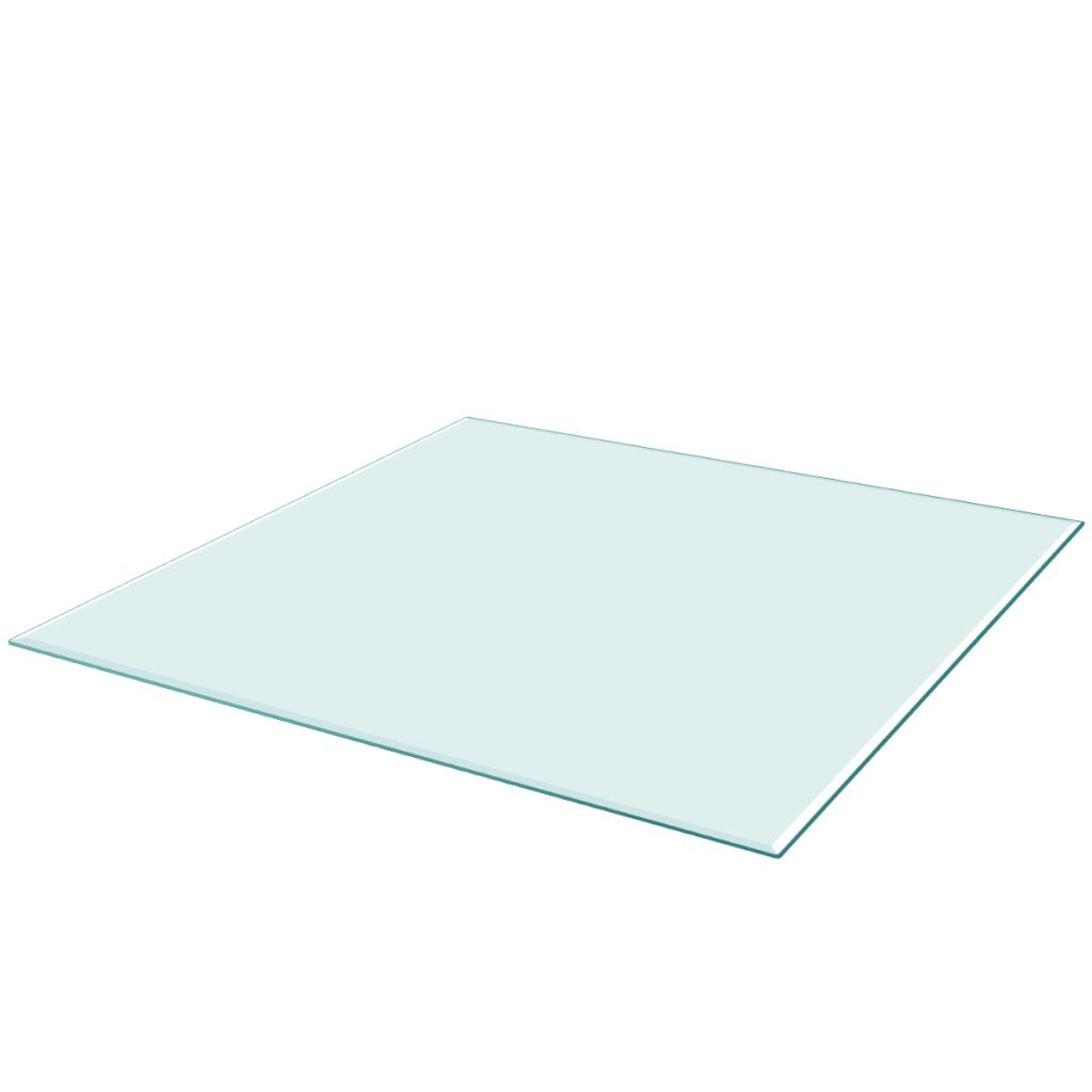 Best 27.6"x27.6" Square Glass Table Top, Tempered Glass Square for Table
