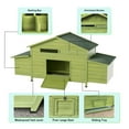 thumbnail image 7 of YIYADO 11.12 ft² Large Wooden Chicken Coop, Outdoor Hen House with 2 Free-Range Doors, 2 Nesting Boxes & Roosting Perch, Waterproof Poultry Cage, 7 of 7
