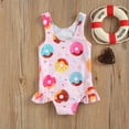 thumbnail image 3 of Faithtur Maillot de Bain une Pièce pour Petites Filles Imprimé Crabe Sans Manches, 3 of 10