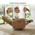 thumbnail image 6 of ReNest Triple-Motor Power Recliner with 270° Swivel, Italian Modern Design, USB & Type-C Charging,Camel, 6 of 22