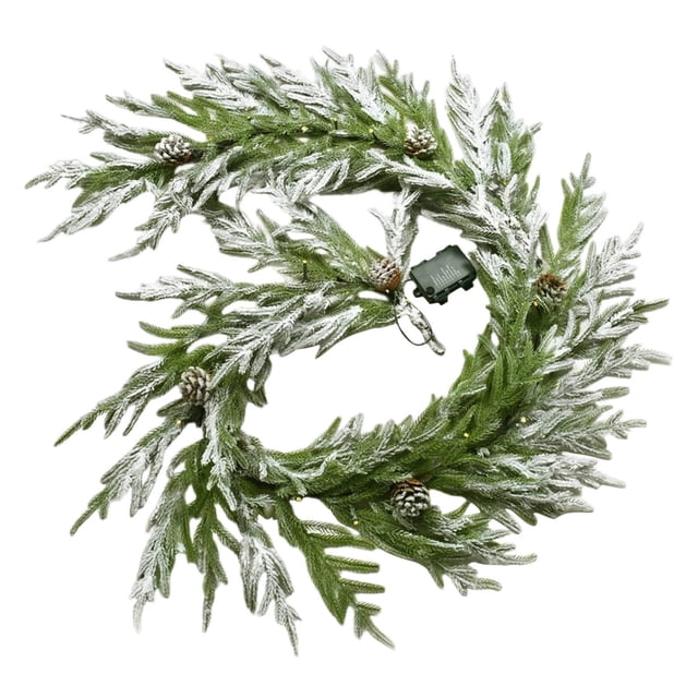 Wzzjkit Christmas Artificial Pines Cones with Snowys Pines Branches and Vines