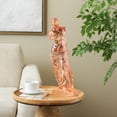 thumbnail image 2 of 6" x 18" Orange Resin Tinted Woman Sculpture, by DecMode, 2 of 9