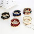 thumbnail image 5 of 4-Layer Stackable Bead Bracelets Set - Stretch Multicolor Boho Jewelry for Women & Men, Adjustable Beaded Bracelets, 5 of 6