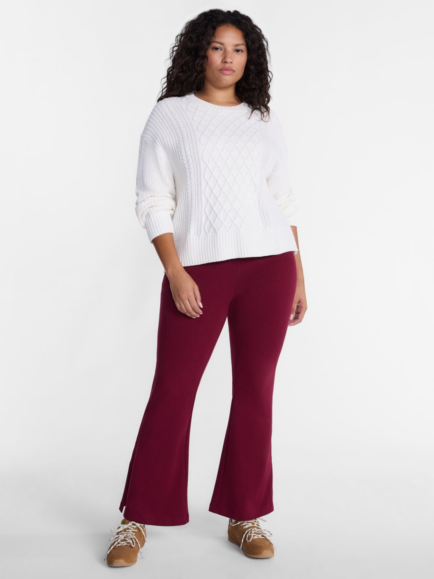 Terra & Sky Women's Plus Flare Legging, Sizes 0X-5X