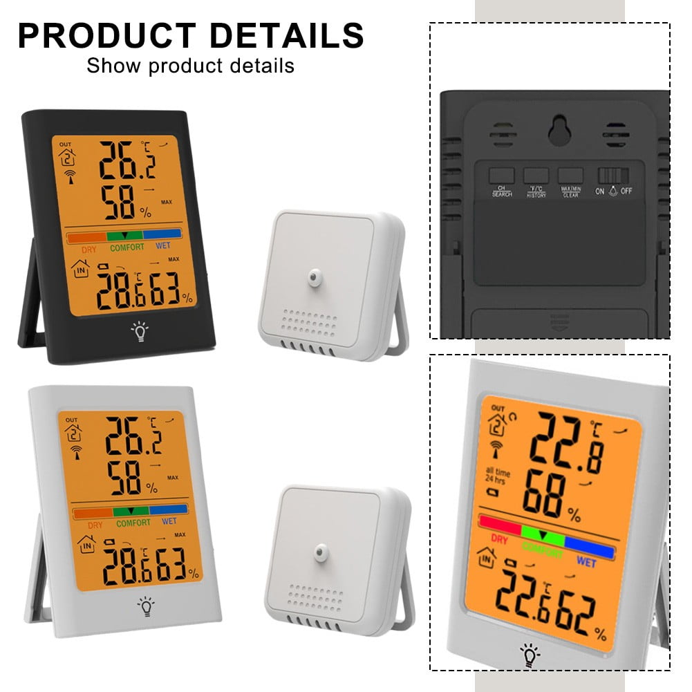 linyes Wireless Hygrometer Outdoor Thermometer Hygrometer Weather Station