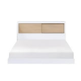 Lexicon Asker Wood Full Bookcase Bed in 2-Tone Finish (White and ...