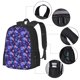 thumbnail image 2 of Balery Skull daisy purple Mochila para hombre y mujer - Tela Oxford 600D resistente - Gran capacidad, resistente al agua, ideal para la escuela, viajes y senderismo, 2 of 6