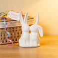 thumbnail image 1 of Easter Handmade Ceramic Rabbit Flower Ornament, Cute Multi-Posture Glossy Texture, Safe Burr-Free, Multi-Size Versatile, for Easter Home Tea Art Ceremony Desktop Windowsill Fireplace Decor, 1 of 6