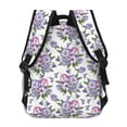 thumbnail image 4 of Disketp Violets Flowers Mochila Estampada para Hombre y Mujer – Mochila Ligera Clásica con Múltiples Bolsillos para Universidad, Trabajo y Viajes-One Size, 4 of 5