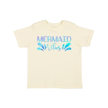

Inktastic Mermaid Vibes Text in Blues Gift Toddler Boy or Toddler Girl T-Shirt