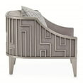thumbnail image 4 of Michael Amini Roxbury Park Velvet & Stainless Steel Accent Chair in Gray Pearl, 4 of 13