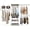 White, variant on Armocity 96'' Closet Organizer System with 3 Shelving Towers and 3 Hanging Rods, 8FT Walk-in Closet System for Bedroom, Closet, White