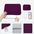 thumbnail image 4 of Mosiso 13.3 inch Laptop Sleeve for MacBook Pro 14 inch M4 M3 M2 M1 Lenovo Dell HP Asus Acer, Protective Neoprene Notebook Bag with Small Case, Magenta Purple, 4 of 5
