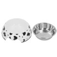 thumbnail image 2 of Cuenco de agua para comida para mascotas, comida para perros y agua, cuenco antideslizante para perros, cuenco para mascotas de acero inoxidable, los mejores materiales, 2 of 8