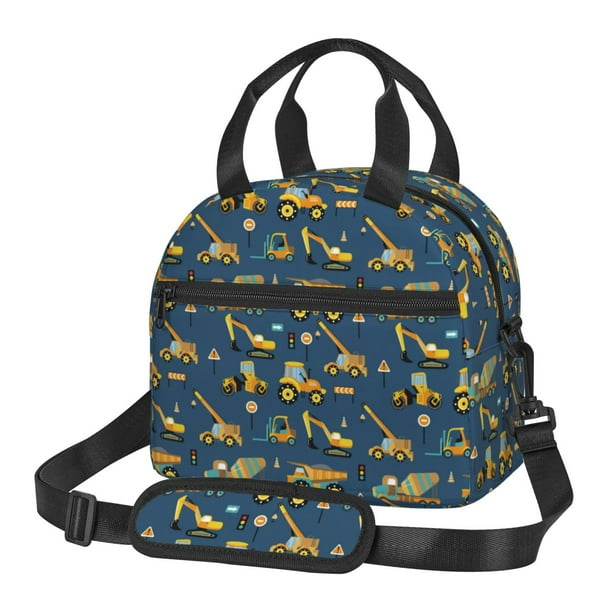 Disketp Modern Excavator Lonchera Térmica para Mujer y Hombre, Bolsa de Almuerzo Reutilizable e Impermeable para Trabajo, Viajes y Picnic