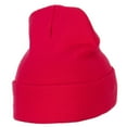 thumbnail image 3 of Green Eye Embroidered Long Beanie - Magenta OSFM, 3 of 5