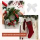 thumbnail image 5 of Uxcell 120 piezas Mini lazos de terciopelo navideños, 1.6" pequeños lazos de cinta para adornos de árbol de Navidad, guirnalda de coronas, 5 of 6